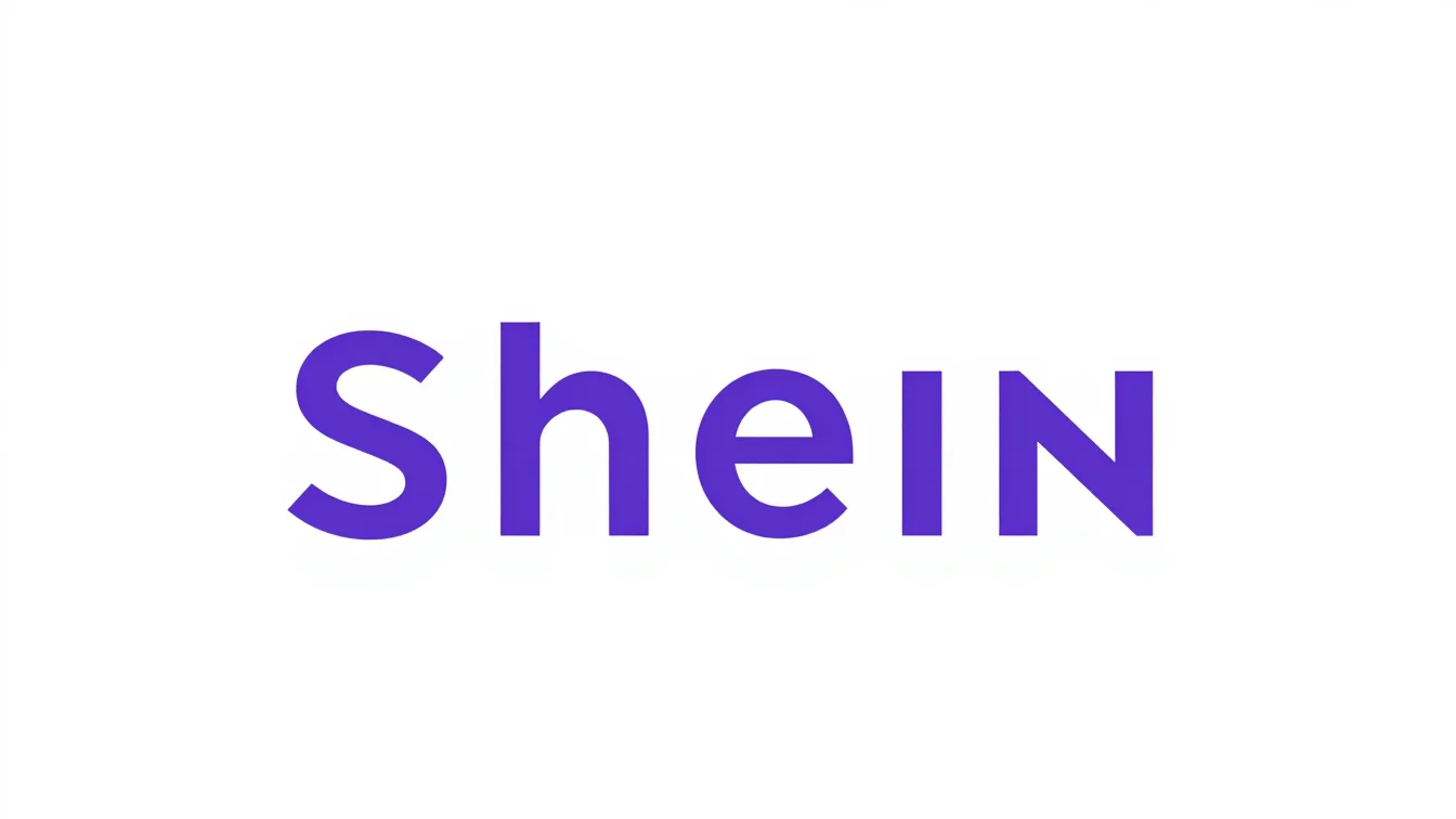 Clean digital illustration of Shein logo on a white background, e