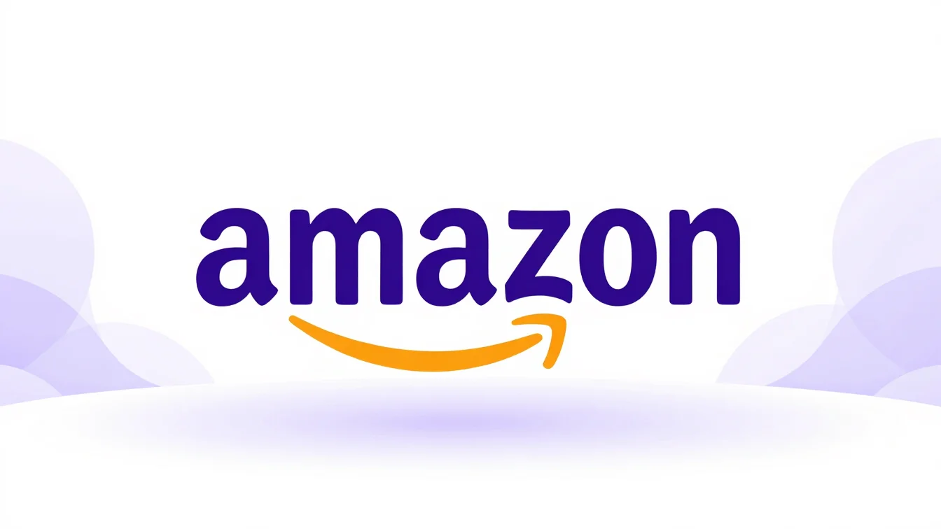 Clean digital illustration of Amazon logo on a white background,
