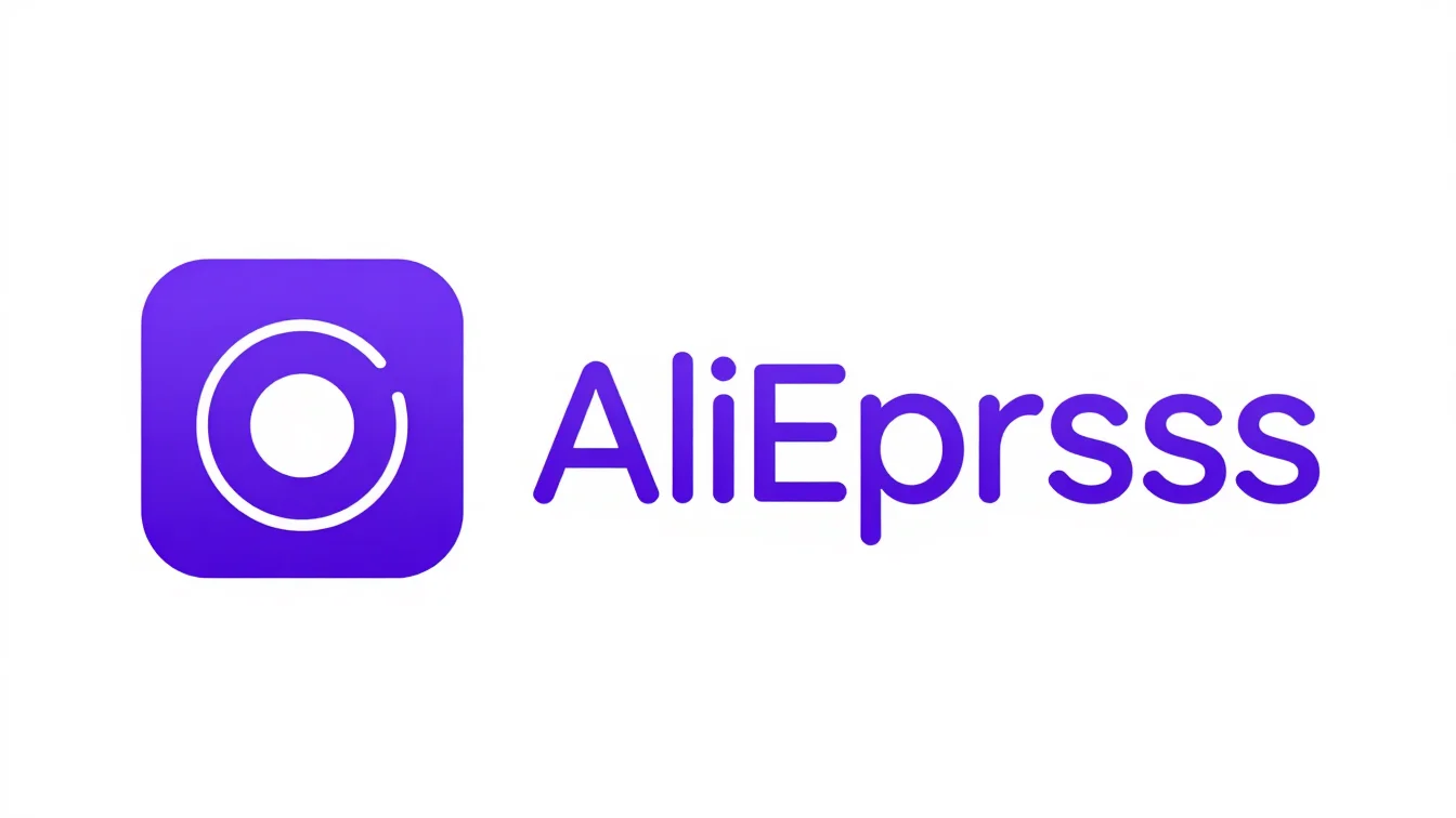 Clean digital illustration of AliExpress logo on a white backgrou